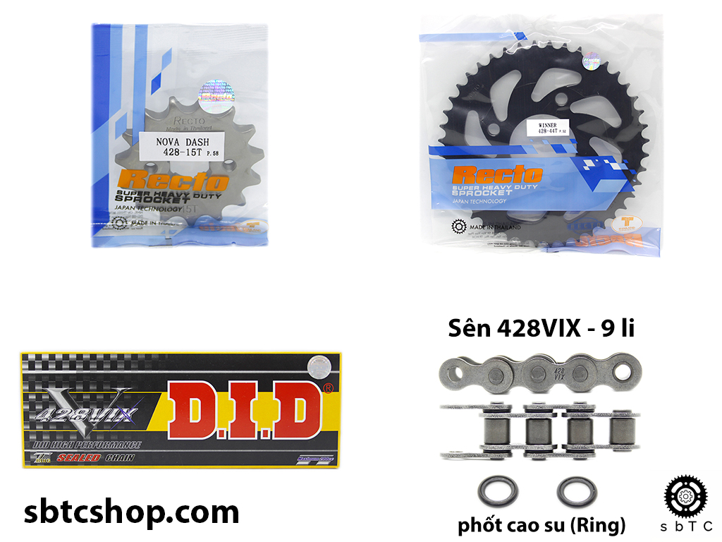 [HCM]NSD Nhông dĩa Recto sên TFX DID phốt cao su Winner Sonic