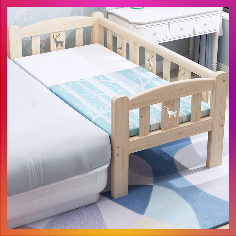 Giường ngủ trẻ em, Giường ngủ cho bé ghép với giường bố mẹ gỗ thông chắc