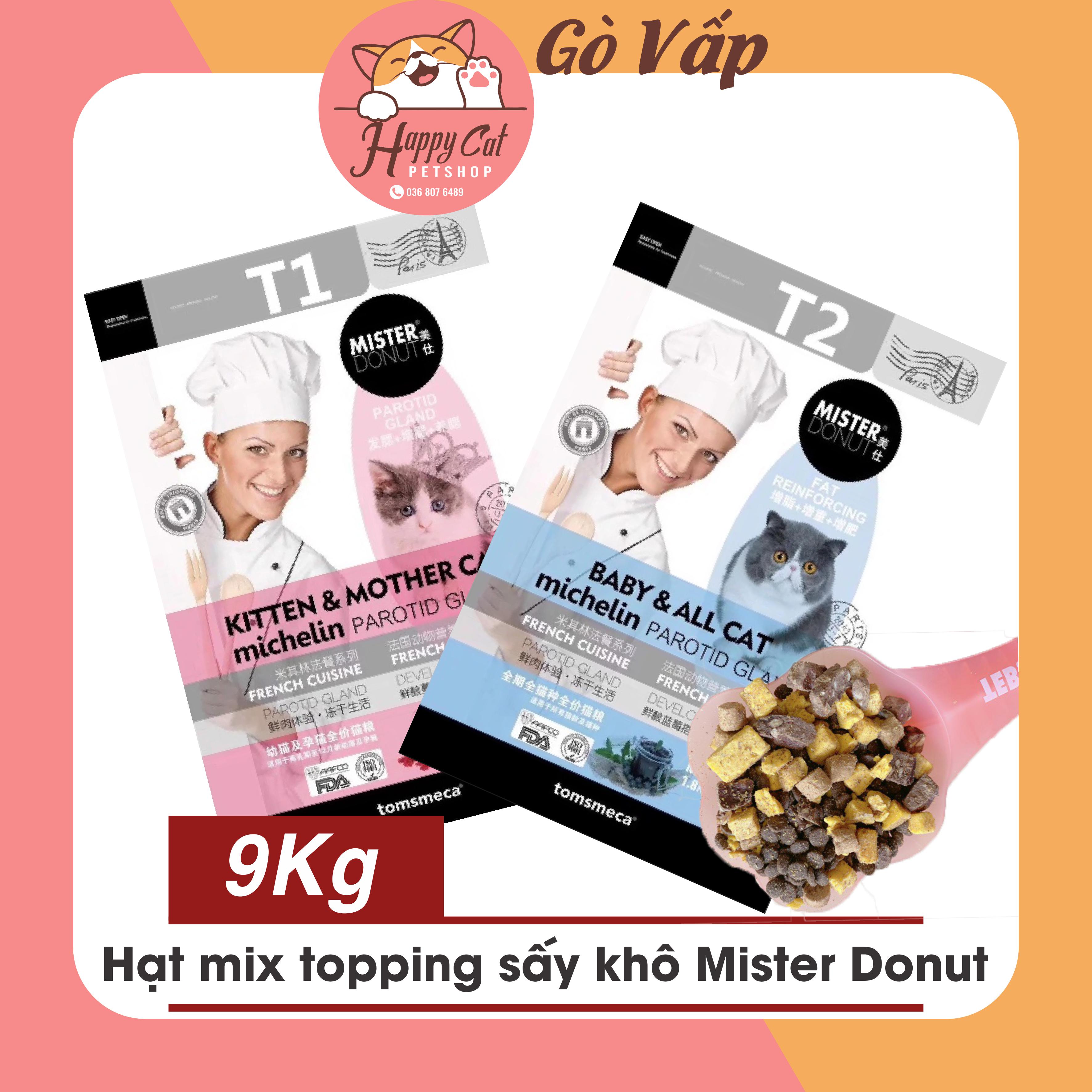 Hạt Mister Donut Mix Topping Thịt Sấy Thức ăn hạt cho mèo