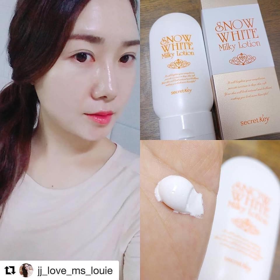 Sữa Dưỡng Trắng Da Toàn Thân Secret Key Snow White Milky Lotion 120g + Tặng Mặt Nạ 3W Clinic - HAFA STORE