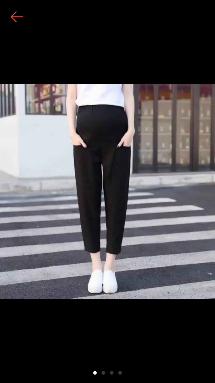Long Maternity Pants Made of Soft and Smooth Fabric
