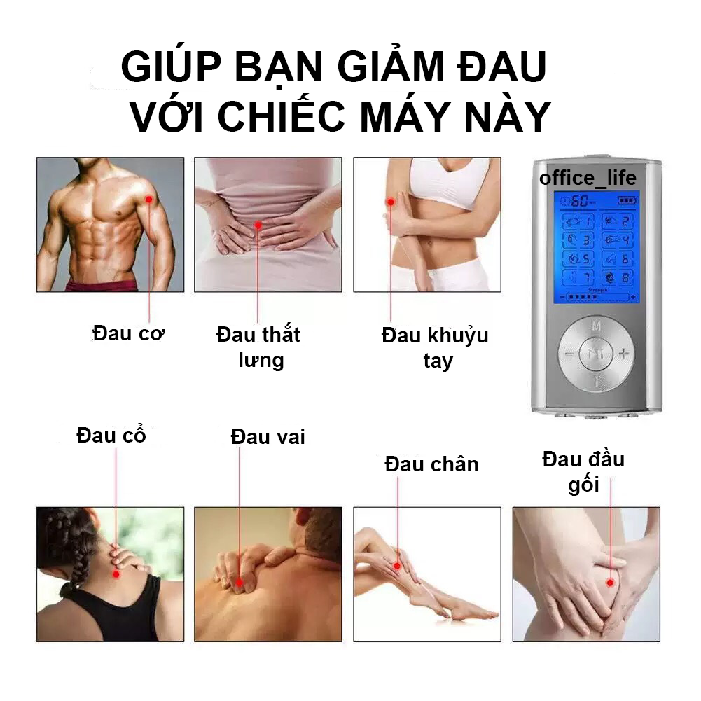 Máy massage xung điện 4 dán cao cấp