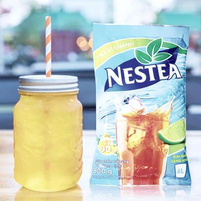 Trà chanh Nestea 800g, bột pha trà chanh tiện lợi