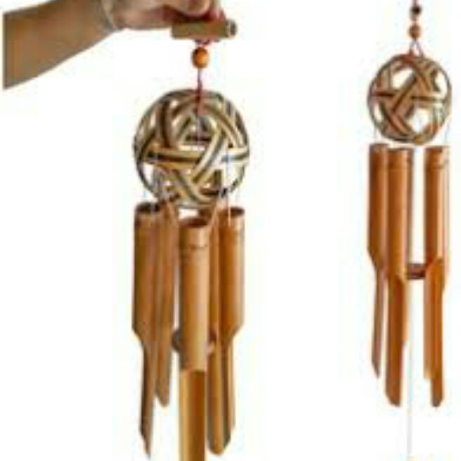 Chuông gió tre chuông gió trúc quả cầu lớn