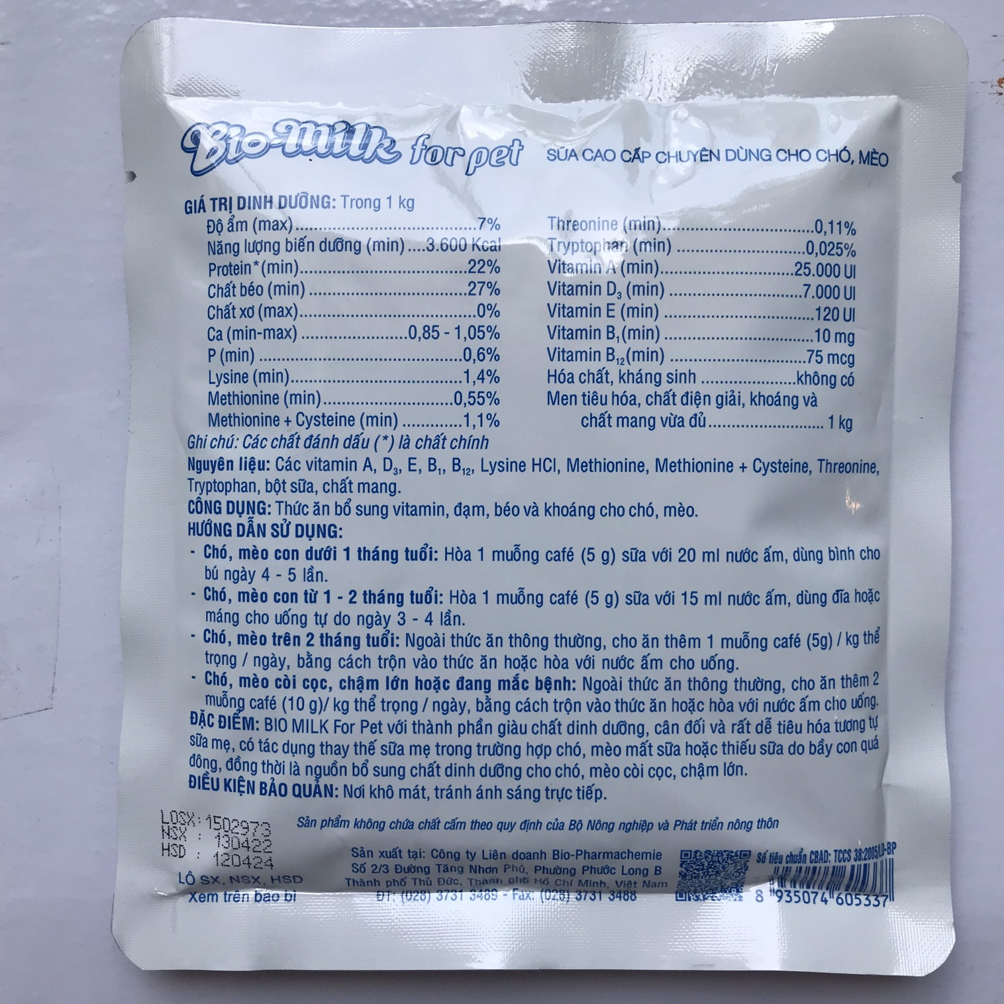 Sữa Bio Milk Cho Chó Mèo 100Gr