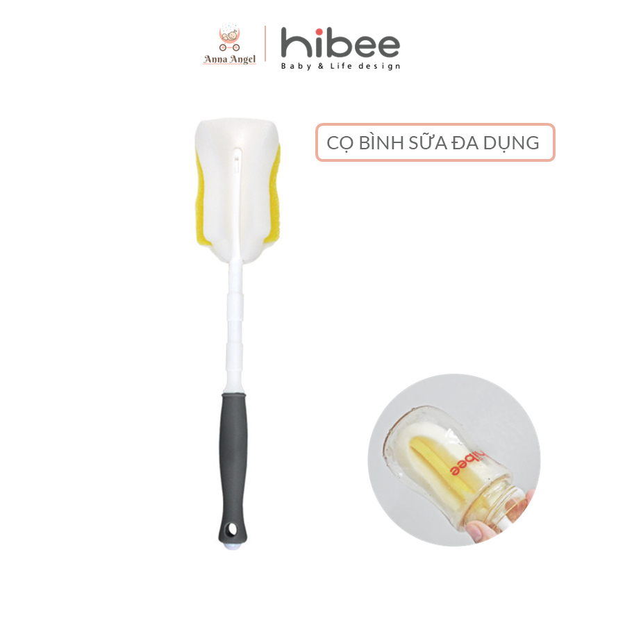 Cọ rửa bình sữa đa dụng HIBEE Filtter (XÁM/ĐỎ)