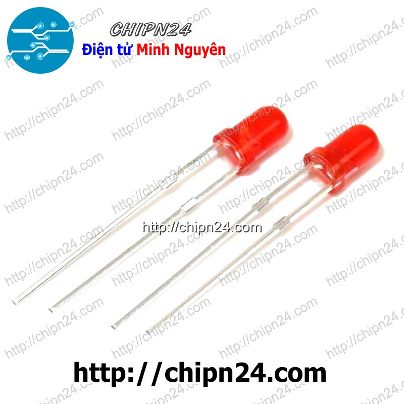 [50 con] (TK1) Led 3mm Vỏ Đục Màu ra Màu (Đỏ/Vàng/Xanh Lá/Dương/Trắng/Cam) - [Chọn Loại]