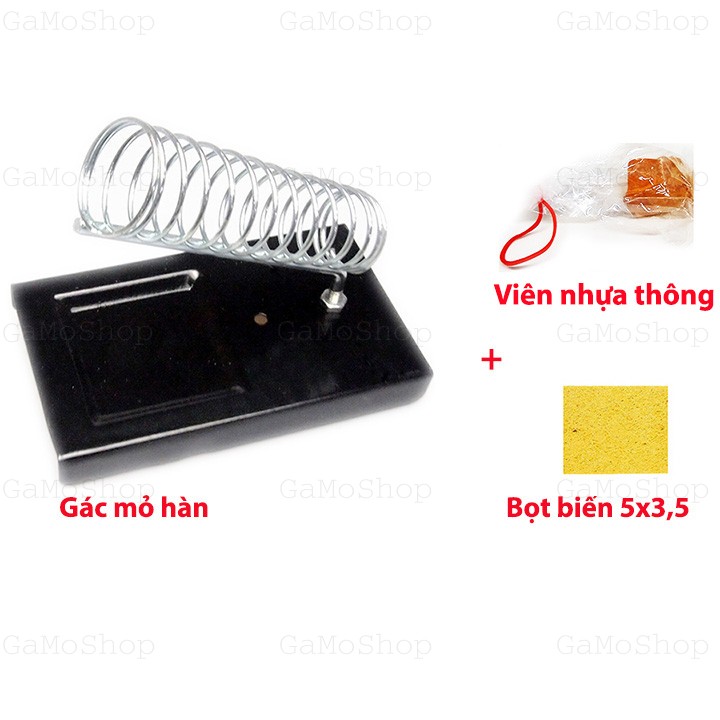 [HCM]Bộ Gác mỏ hàn + Miếng bọt biển + Nhựa thông