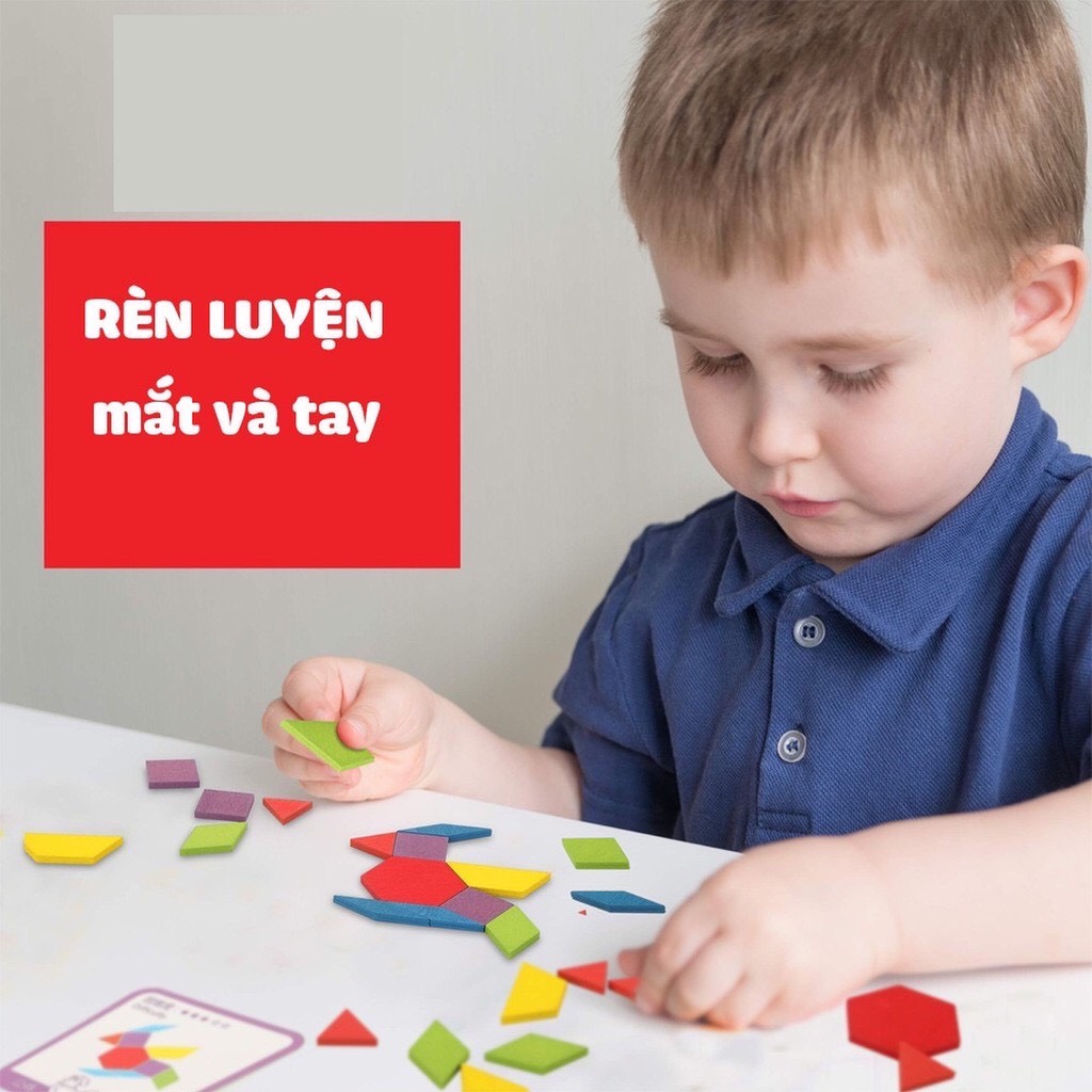 Bộ Ghép Hình Sáng Tạo Pattern Block 155 Chi Tiết