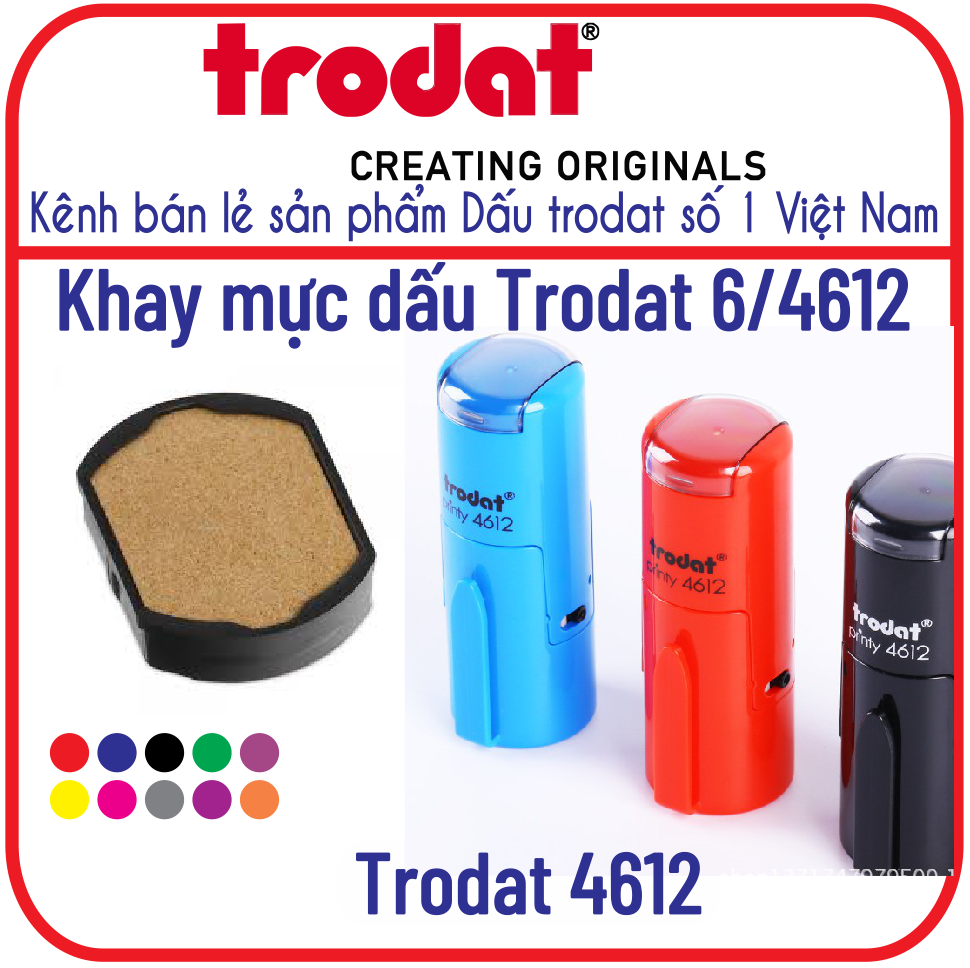 Khay mực dấu hãng Trodar (Dấu liền mực)