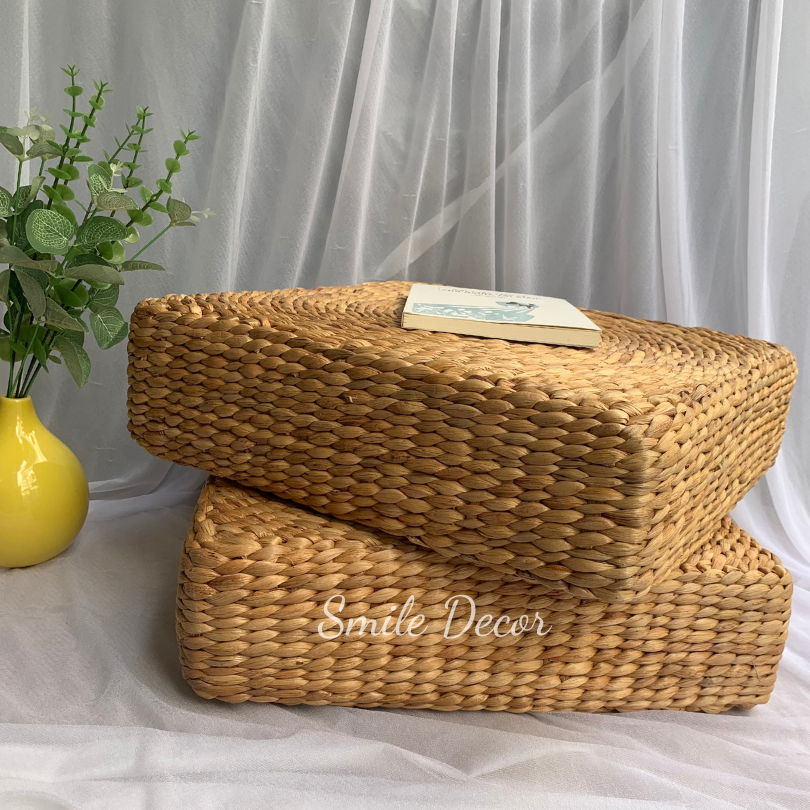 Square hyacinth cushion vintage style for home decor