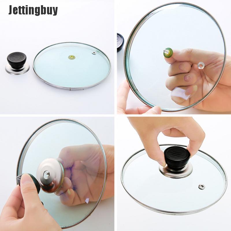 Jettingbuy 6pcs pan lid Kitchen Pot Pan Replacement Cover Handle Knobs Anti Scalding Black