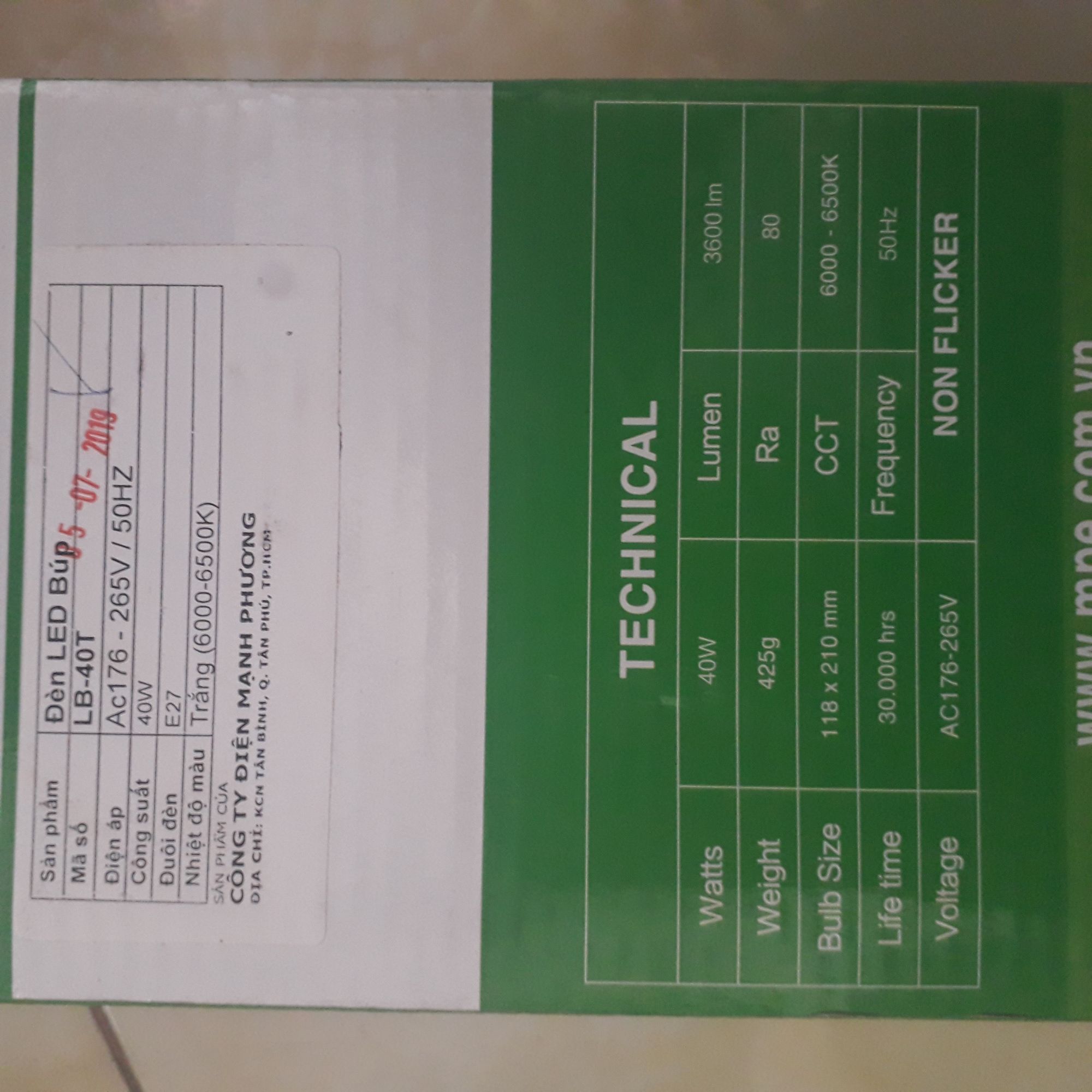 LED BUB 40W CAO CẤP - MPE