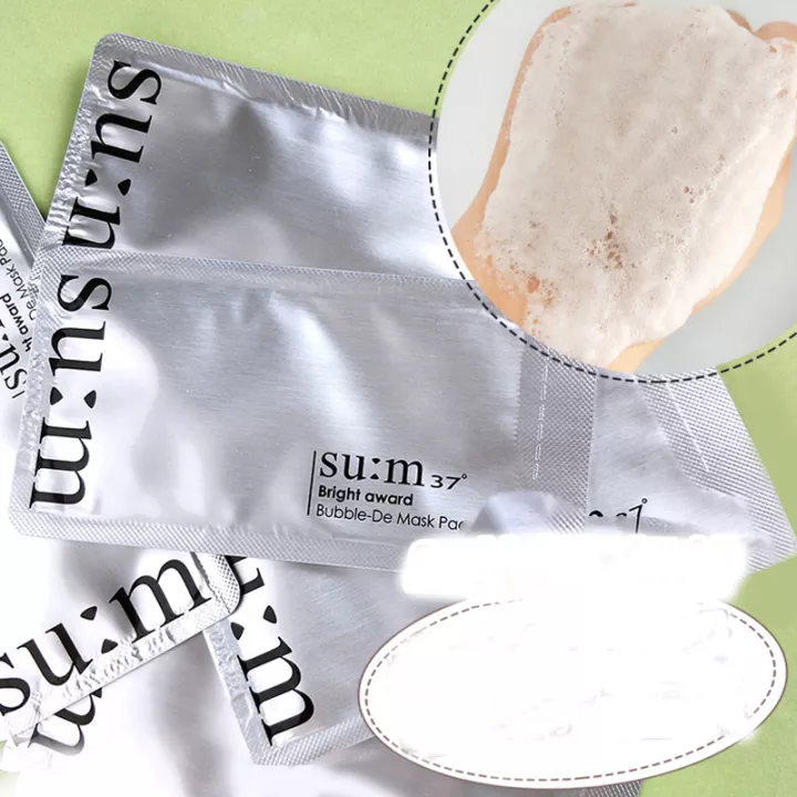 Gói Mặt Nạ Sủi Bọt Thải Độc Da Sum37 Bright Award Bubble-De Mask White
