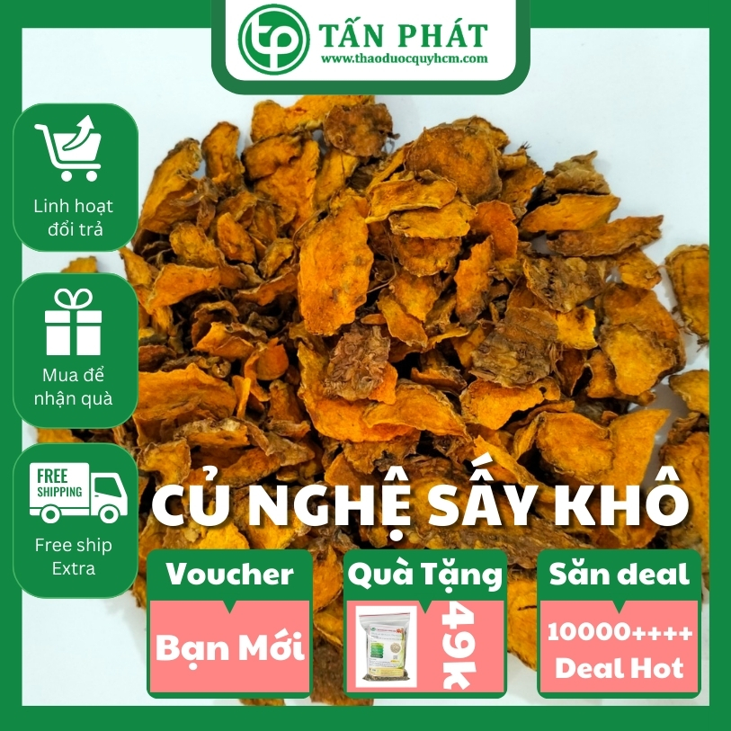 [Hàng mới về] Nghệ sấy khô túi lớn loại 500g - Thảo Dược Tấn Phát