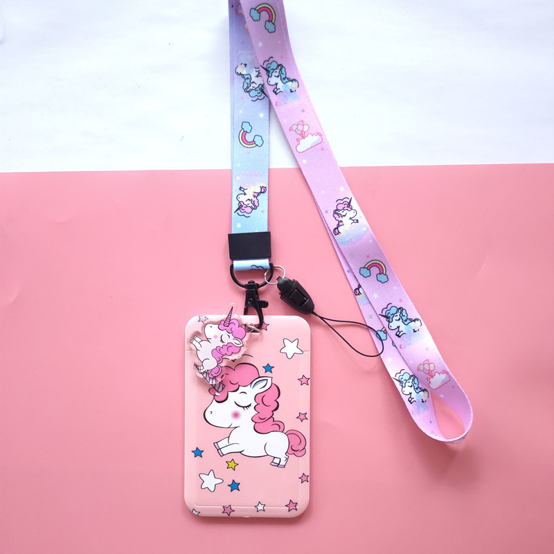 Dây Đeo Thẻ Học Sinh Sinh Viên Kèm Bao Đựng Unicorn Xinh Xắn
