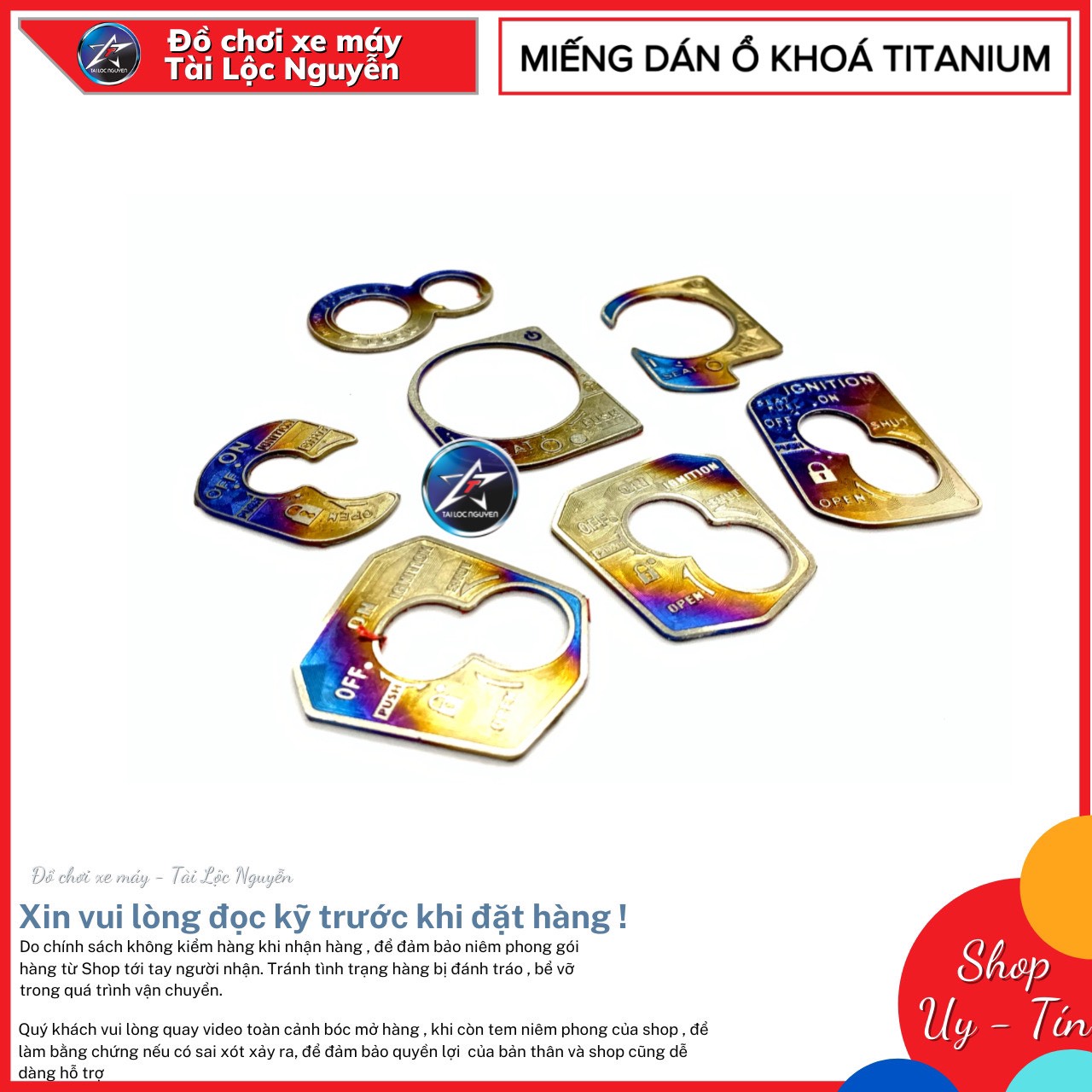 [HCM]MIẾNG DÁN Ổ KHÓA TITANIUM CÁC DÒNG XE
