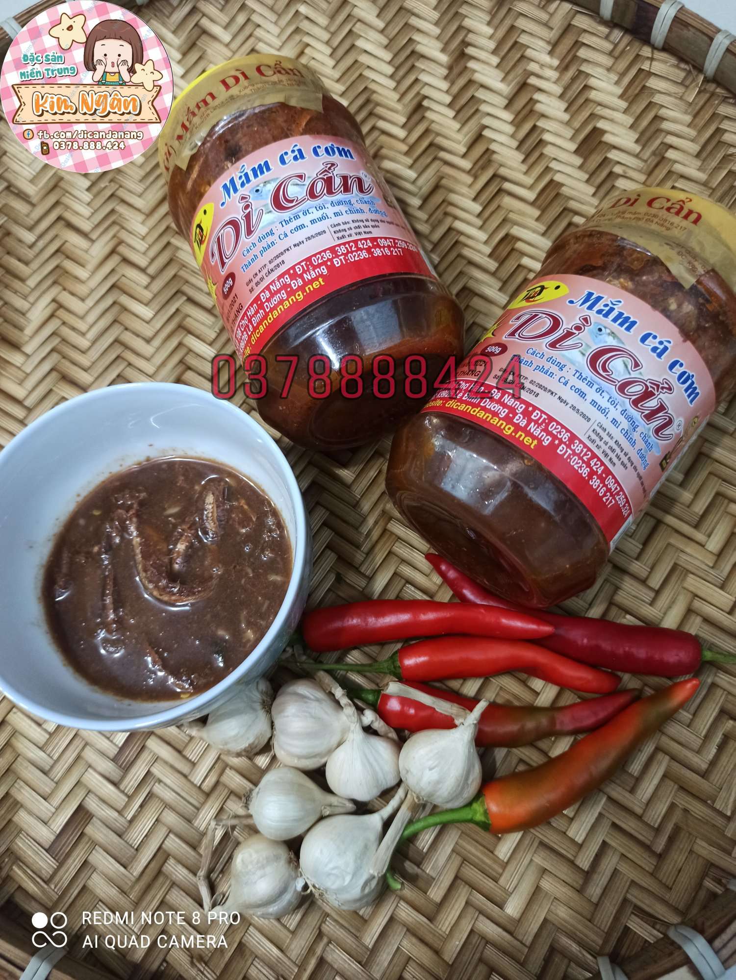 [HCM]2 Hủ Mắm Cá Cơm Dì Cẩn 500g