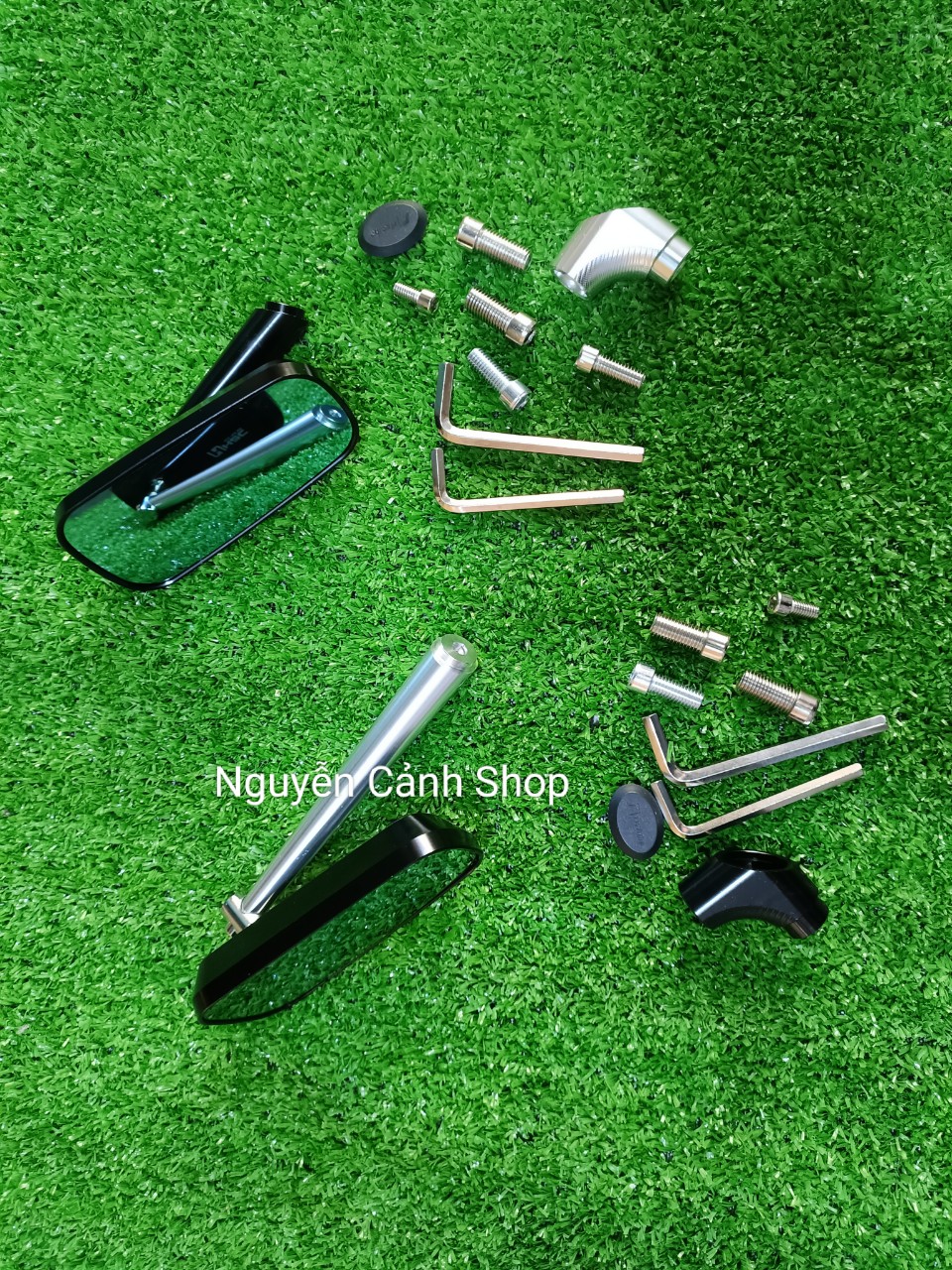 Kiếng chiếu hậu h2c nhôm cnc cho xe máy