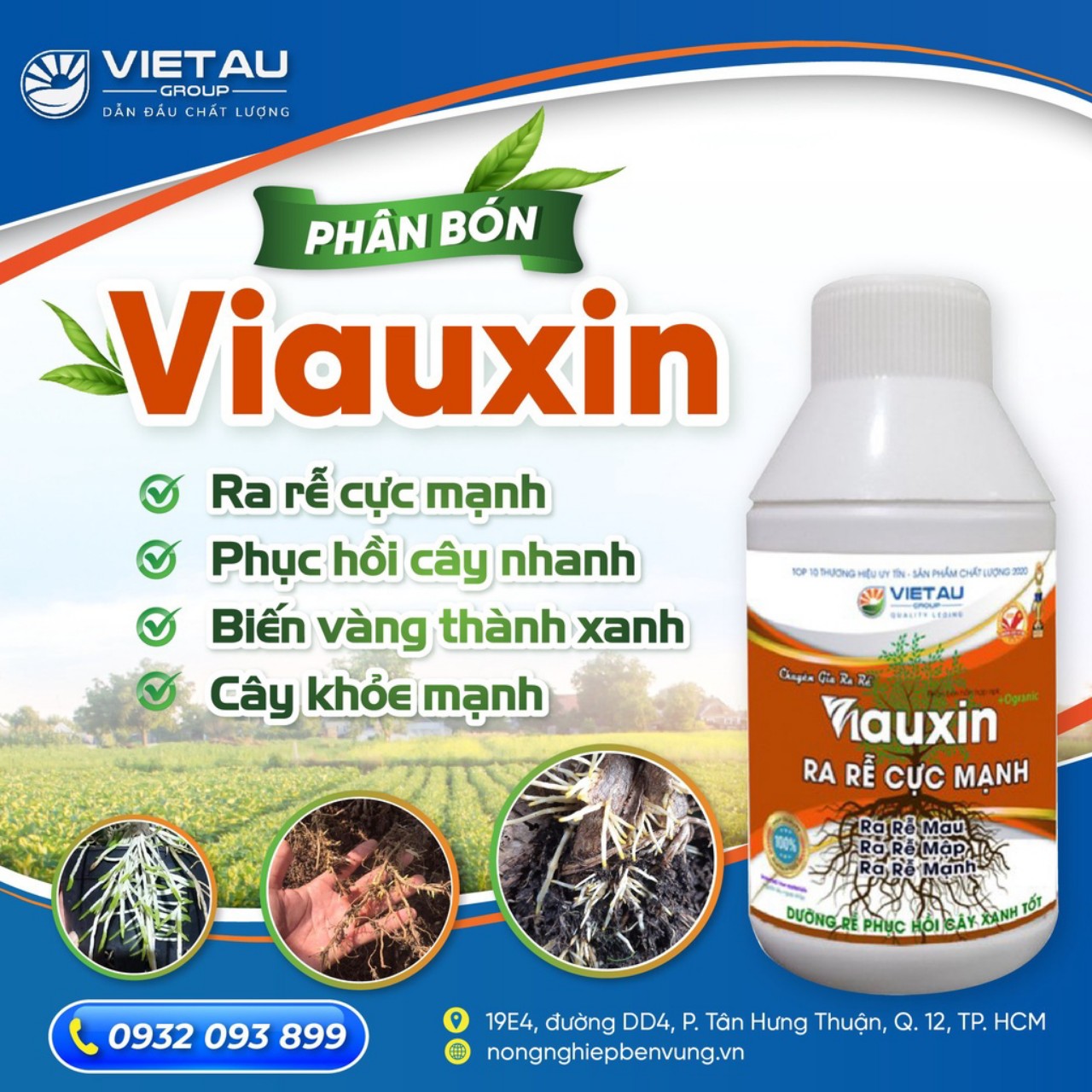 PHÂN BÓN KÍCH RỄ VIAUXIN - RA RỄ MAU, MẬP, MẠNH