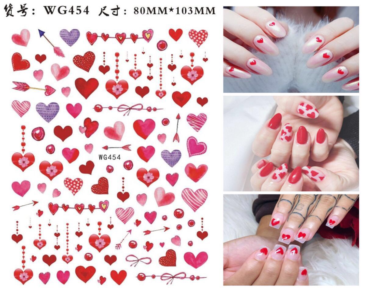 STICKER DÁN MÓNG CHỦ ĐỀ TÌNH YÊU