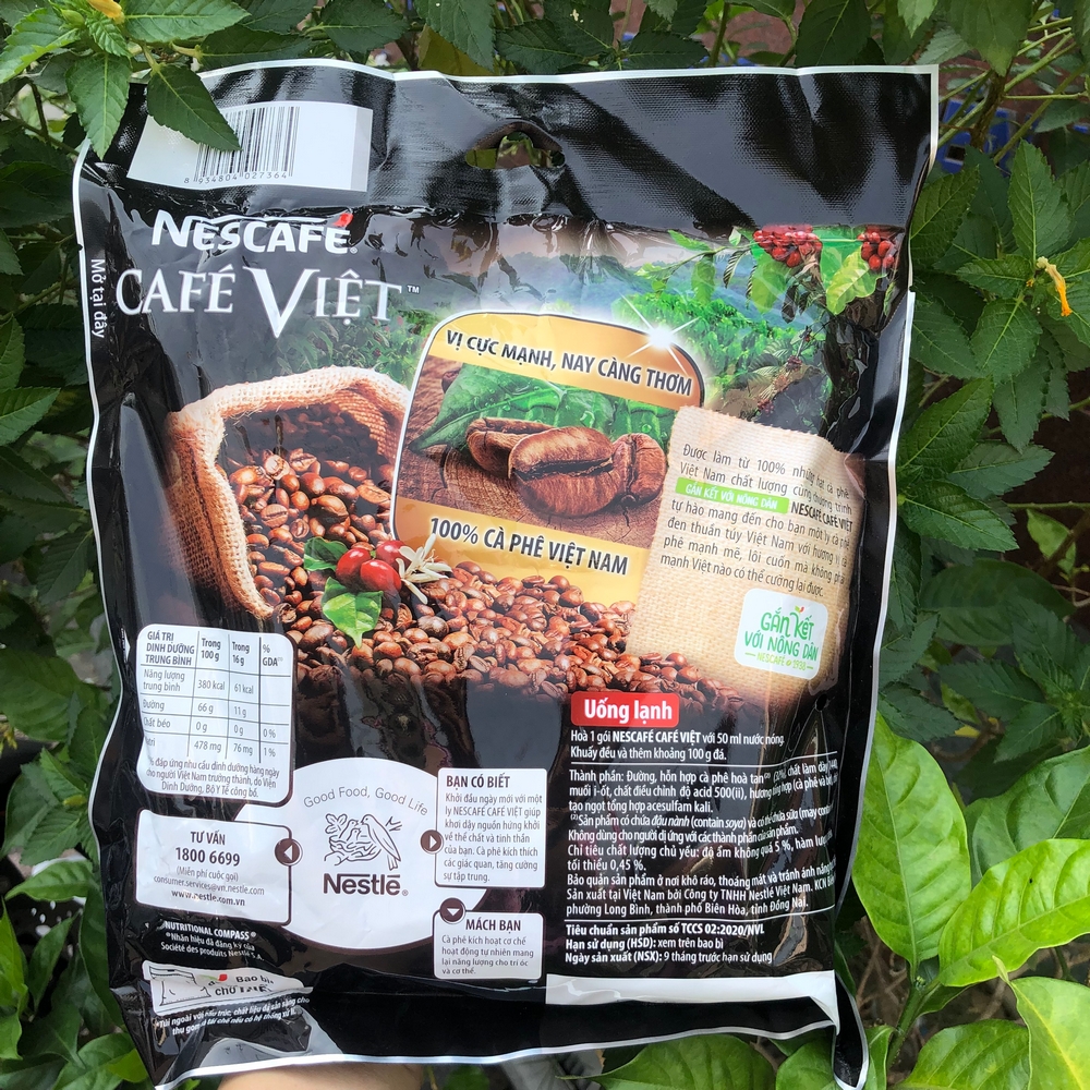 |HCM|Cà phê hòa tan Nescafé café Việt cà phê đen đá (Túi 35 gói x 16g)