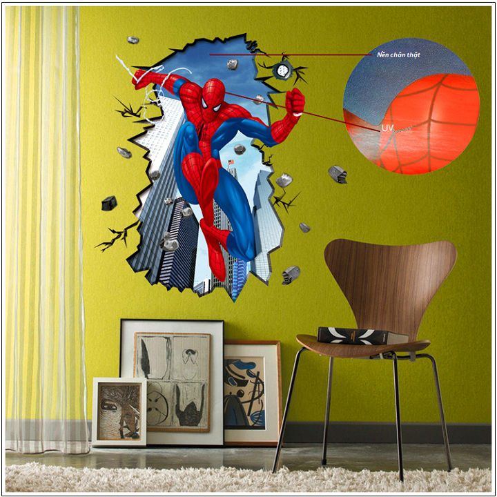 Tranh Siêu Anh Hùng Marvel - Decal Avengers 3D - Decalamyshop