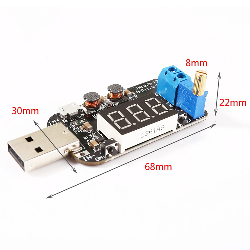 DC-DC USB Có Thể Điều Chỉnh Mô-đun Cấp Nguồn Lên/Xuống Mô-đun Chuyển Đổi Tăng Tốc Buck Bộ Điều Chỉnh Điện Áp 5V Đến 3.3V 9V 12V 18V 24V