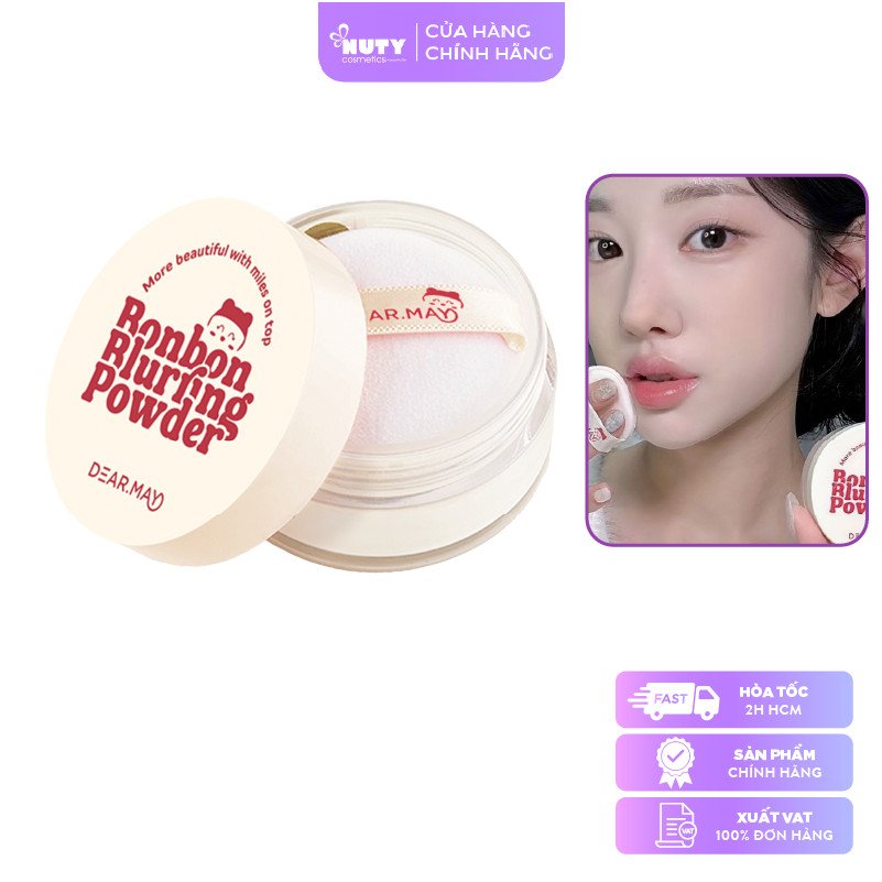 Phấn Phủ Kiềm Dầu Dear May Bonbon Blurring Powder, California Cherry (5g/12g)