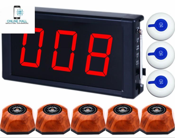 Online Mall - Chuông gọi phục vụ không dây cho nhà hàng kèm màn hình và 10 nút