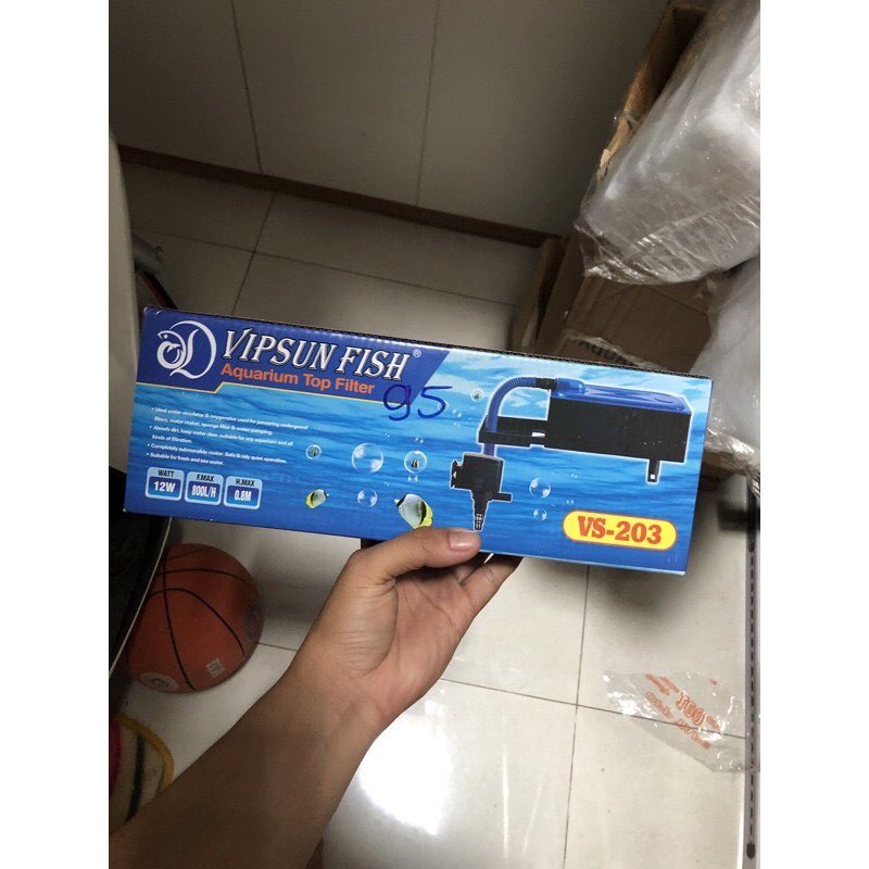Bộ hộp lọc nước vipsun fish lọc hồ cá lọc giúp trong nước