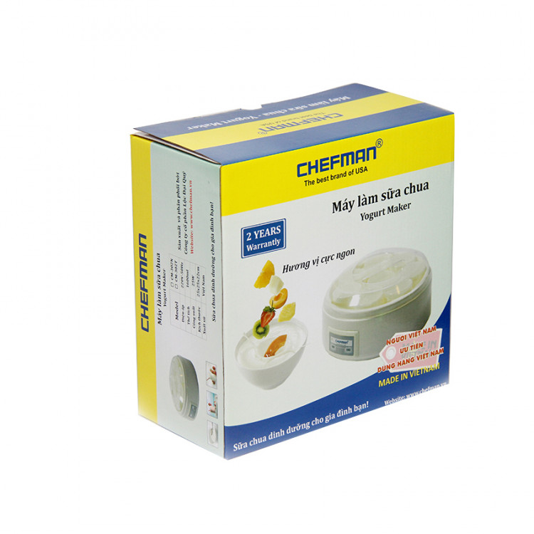 Máy làm sữa chua Chefman 8 cốc loại thủy tinh