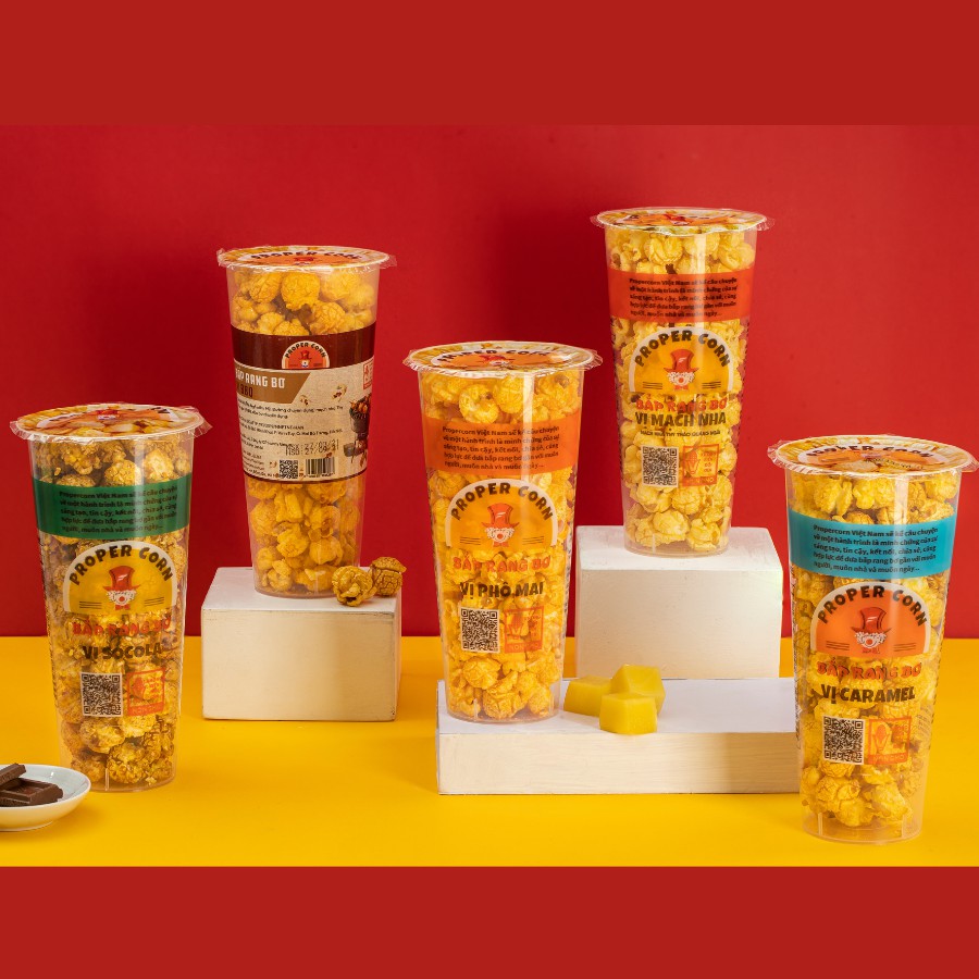 Bắp rang bơ Proper Snack các vị - hộp tiện dụng
