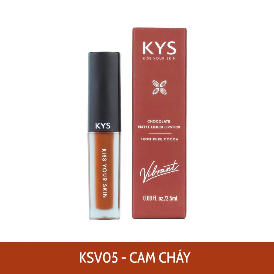 Son kem lì chocolate cam cháy KYS (phiên bản giới hạn) 2.5g