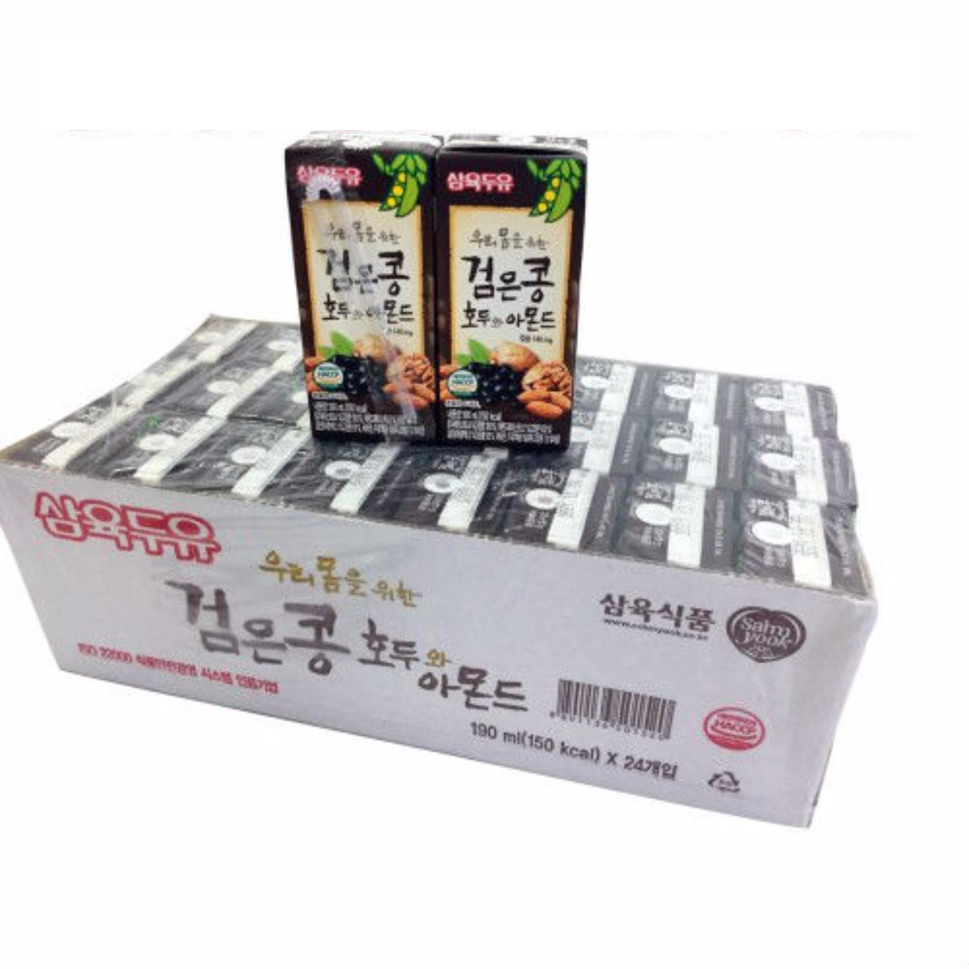 Thùng 24 hộp sữa óc chó hạnh nhân đậu đen Hàn Quốc HuTo House