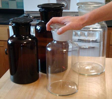 Chai trắng miệng rộng nút mài 2500ml
