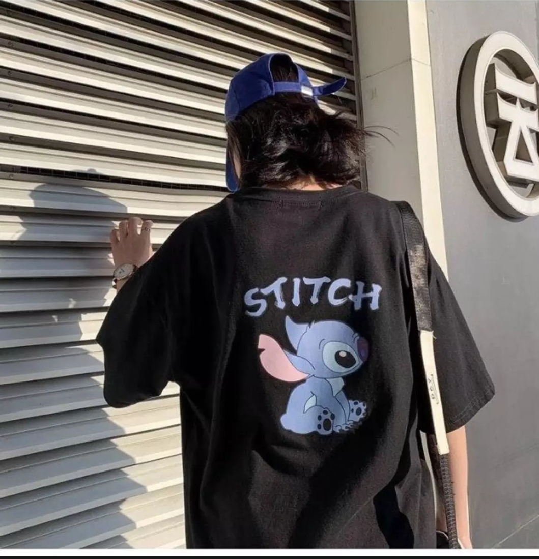 [HCM]Áo Thun Nam Nữ Form Rộng In Hình STITCH độc đẹp Vải Dày Mịn Thiết Kế Thời Trang Đường May Sắc Sảo