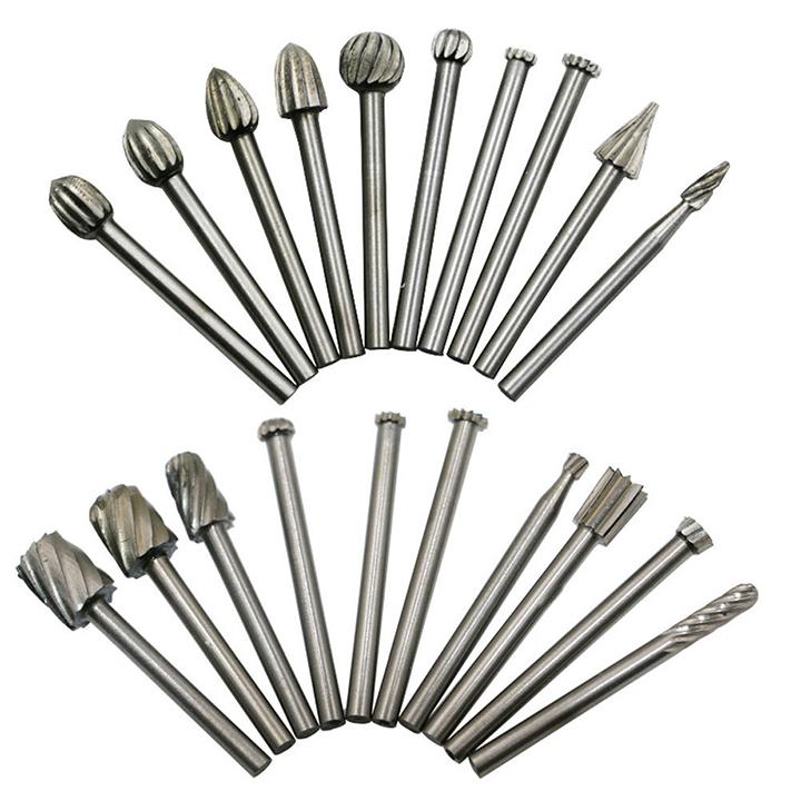 Bộ 20 mũi chạm khắc gỗ lũa HSS cán 3mm