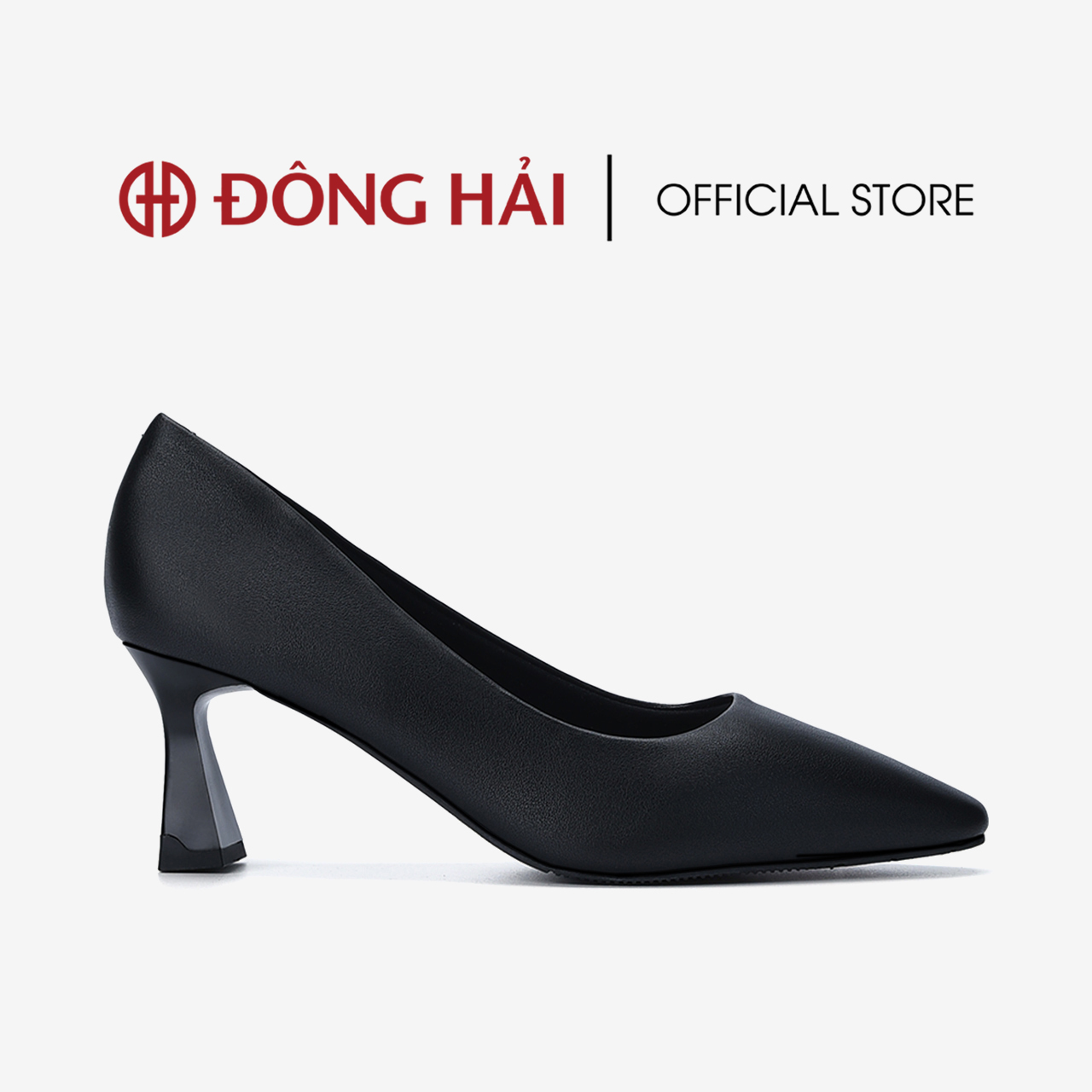 Giày cao gót Đông Hải mũi vuông phối gót cách điệu 7cm - G81M5