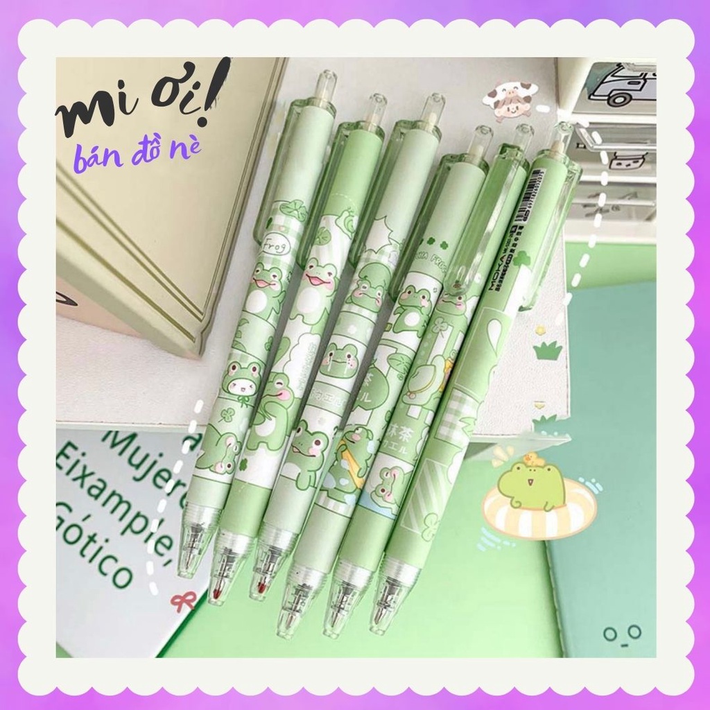 Bút mực gel 0.5Mm hình chú ếch dễ thương
