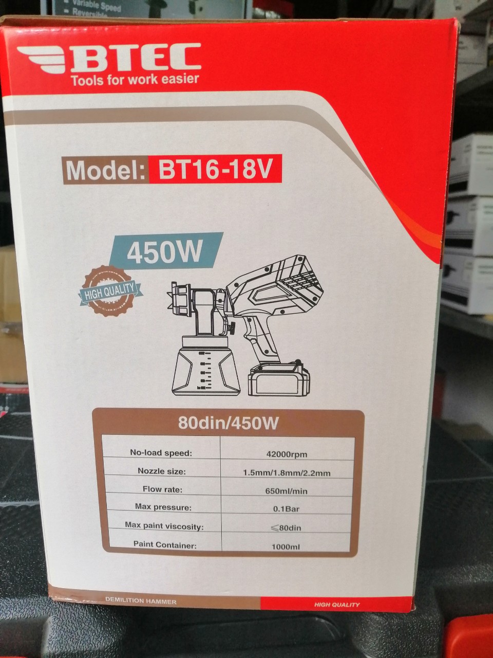 [HCM]Máy phun sơn dùng pin BTEC BT16-18V