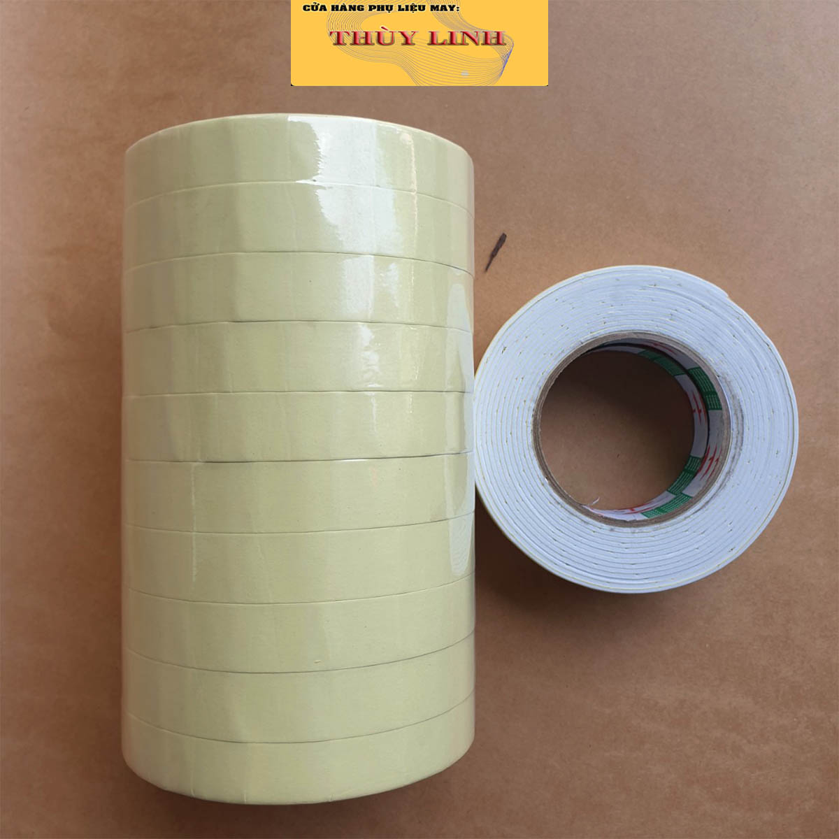 Băng keo 2 mặt mút xốp 2f4, 1f2