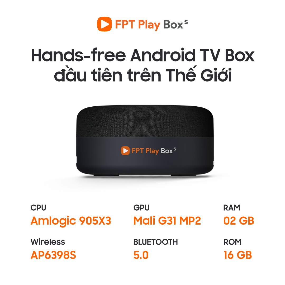 Android TV Box FPT Play Box S T590 CHÍNH HÃNG- Không thuê bao