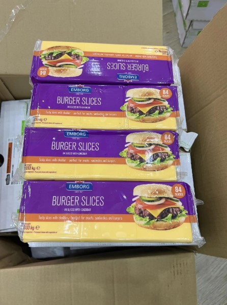 Phô mai lát CHEDDAR SLICES 1.033 kg ( 84 miếng)