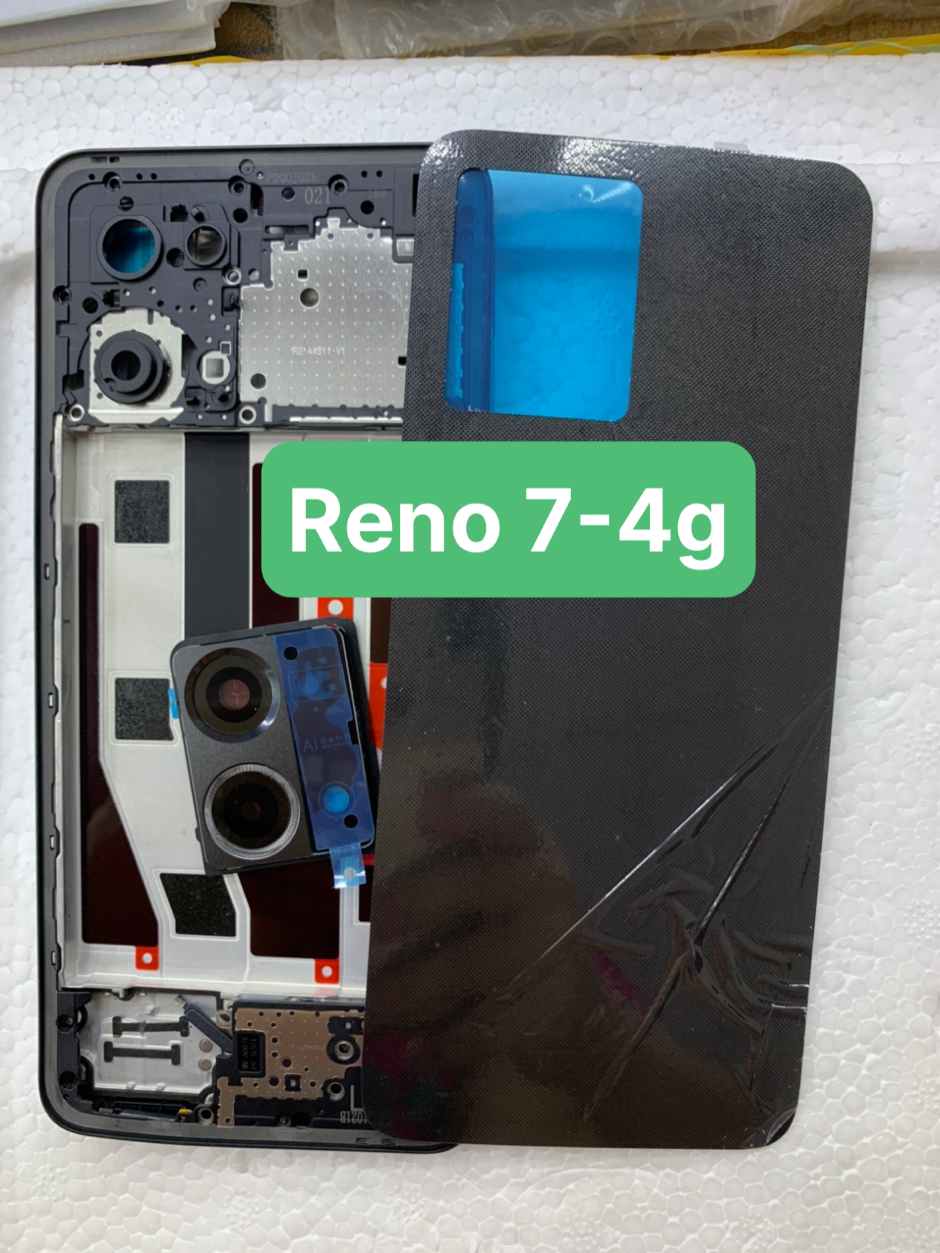 Bộ xương vỏ kèm kính camera / phím bấm điện thoại reno 7-4g / khung xương