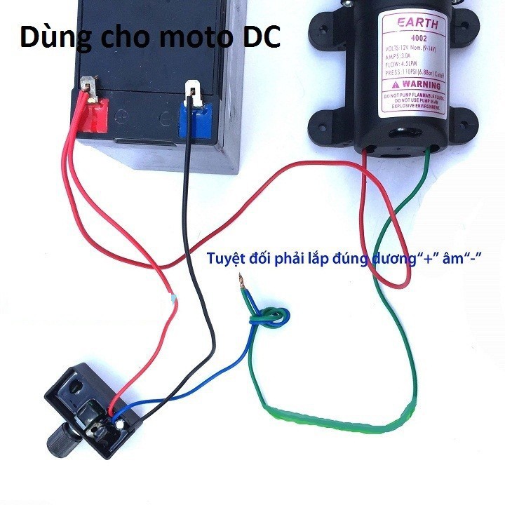 Điều Tốc 12v 10a -  Chiết Áp Bộ Điều Chỉnh Tốc Độ Máy Bơm Mini