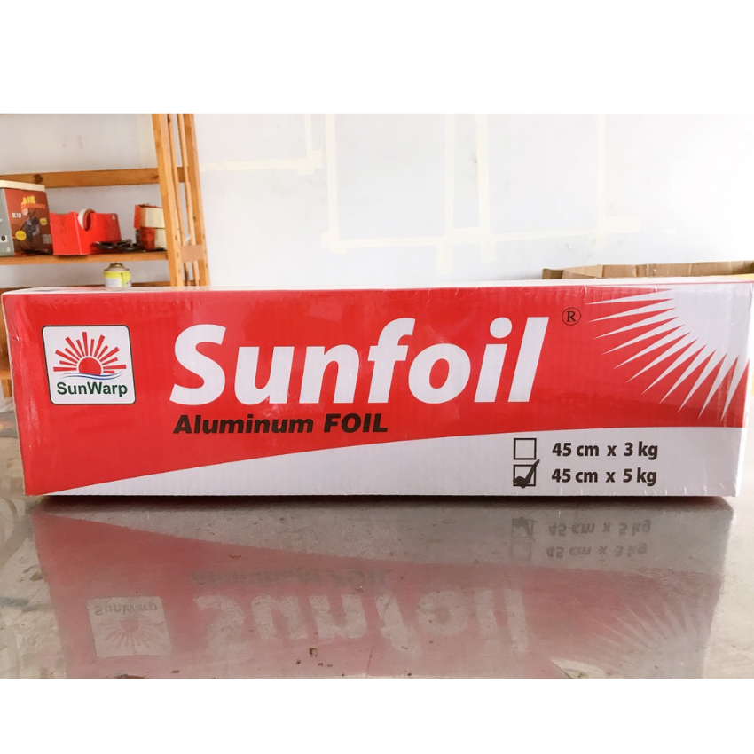Cuộn giấy bạc nướng thịt cá, thức ăn sunfoil, loại 3kg và 5kg, cuộn lớn 30cmx45cm giấy bạc nướng