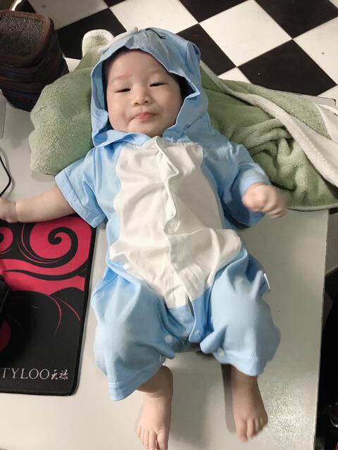 Body đùi hình thú có mũ cho bé -Body02