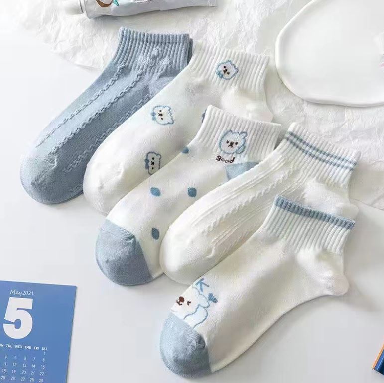 Set 10 đôi tất vớ nữ gấu blue ngắn cổ siêu hot