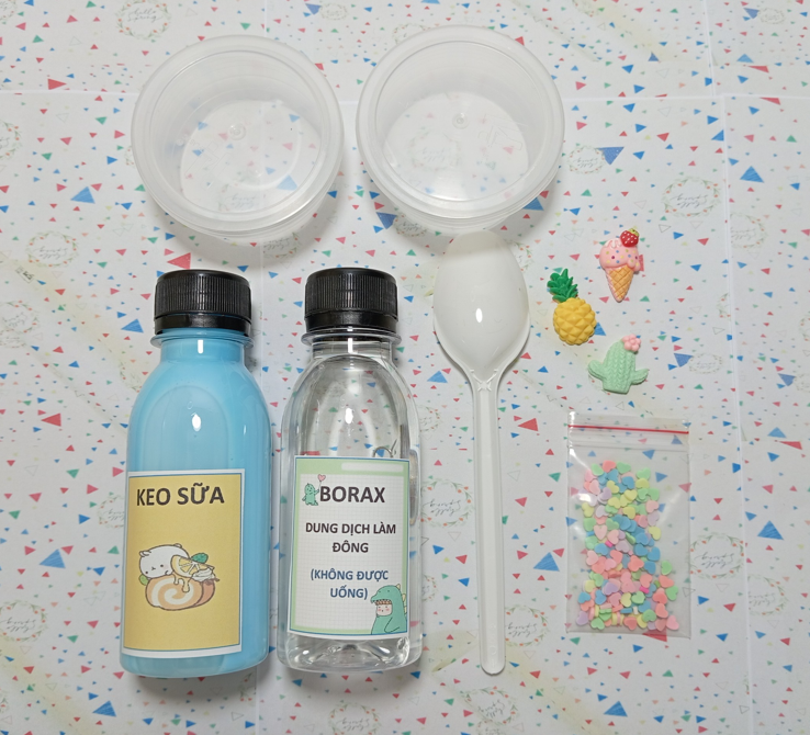 (BK10) KIT LÀM SLIME BASIC - DỤNG CỤ LÀM SLIME CƠ BẢN, AN TOÀN, ĐƠN GIẢN